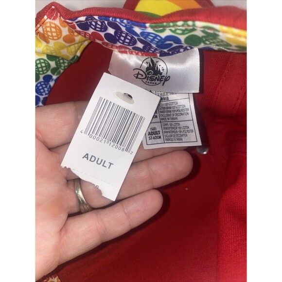 Disney World Rainbow Mickey Ears pride Baseball Red Cap Hat love Adult - Picture 5 of 9